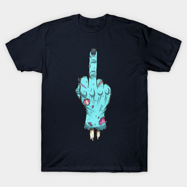 Zombie Hand Fuck You - Zombie Hand Showing Middlefinger - T-Shirt |  TeePublic